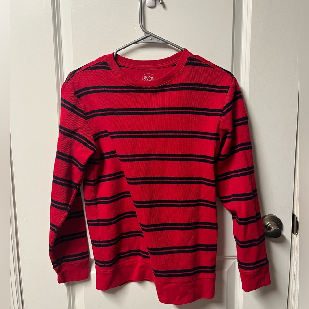 Faded Glory red striped long-sleeve, size XL